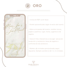 Cargar imagen en el visor de la galería, Invitación digital PDF interactivo personalizada