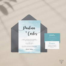 Cargar imagen en el visor de la galería, Invitación colección Acuarela "Aqua"