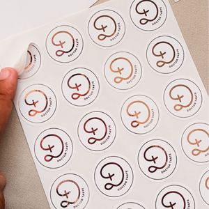 Stickers con foil acabado metálico