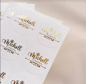 Stickers con foil acabado metálico
