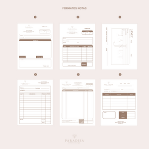 Diseño de notas de venta/pedidos