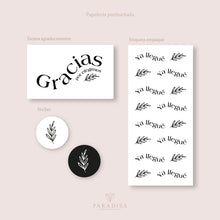 Cargar imagen en el visor de la galería, Diseños set de agradecimiento, sticker y etiqueta para empaque
