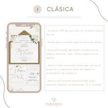 Cargar imagen en el visor de la galería, Invitación digital PDF interactivo personalizada
