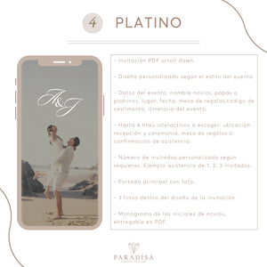 Invitación digital PDF interactivo personalizada